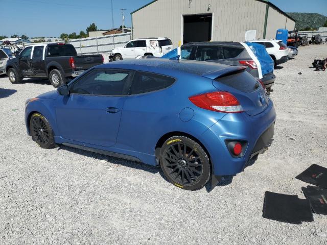 KMHTC6AE5GU260653 - 2016 HYUNDAI VELOSTER TURBO BLUE photo 2