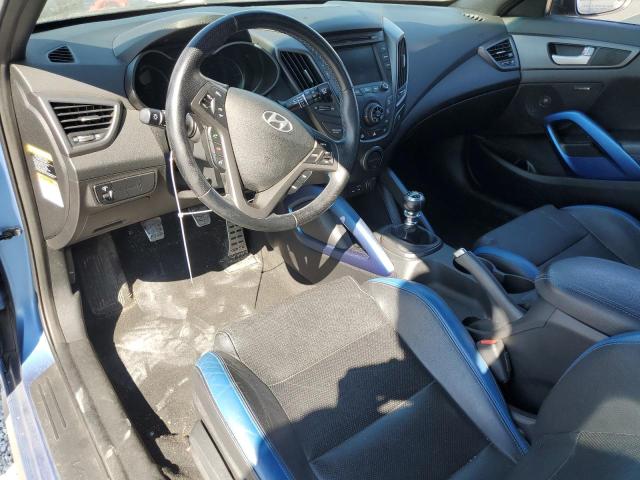 KMHTC6AE5GU260653 - 2016 HYUNDAI VELOSTER TURBO BLUE photo 8