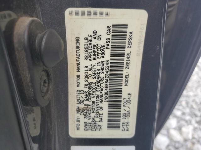 1NXBU4EE5AZ345345 - 2010 TOYOTA COROLLA BASE Grafit foto 12