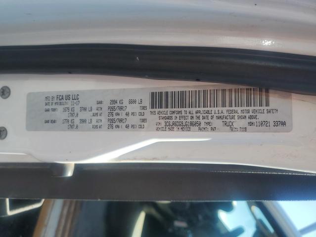 3C6JR6DG9JG186050 - 2018 RAM 1500 ST WHITE photo 12