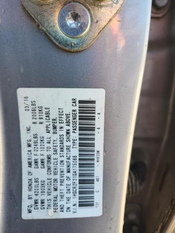 1HGCR2F31GA175086 - 2016 HONDA ACCORD LX SILVER photo 12