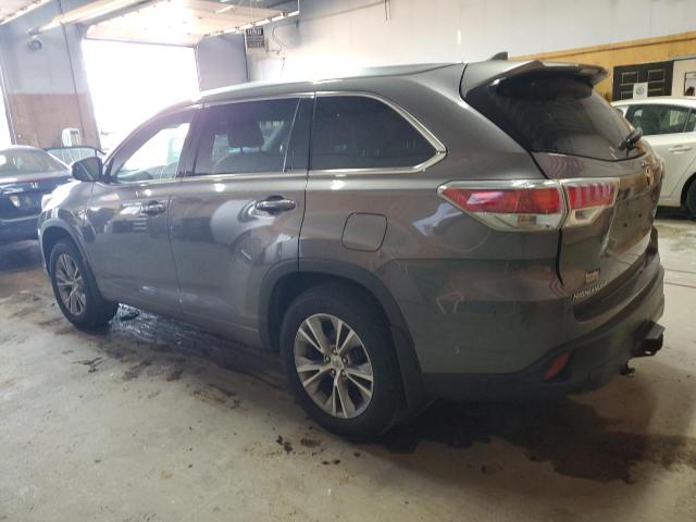 5TDJKRFH6FS176184 - 2015 TOYOTA HIGHLANDER XLE GRAY photo 2