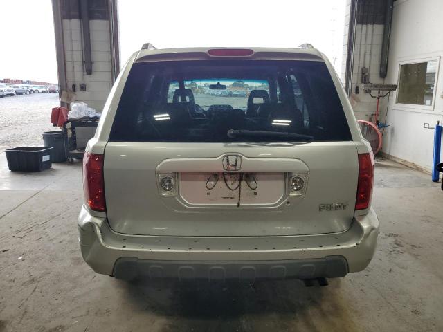 2HKYF18504H596940 - 2004 HONDA PILOT EXL SILVER photo 6