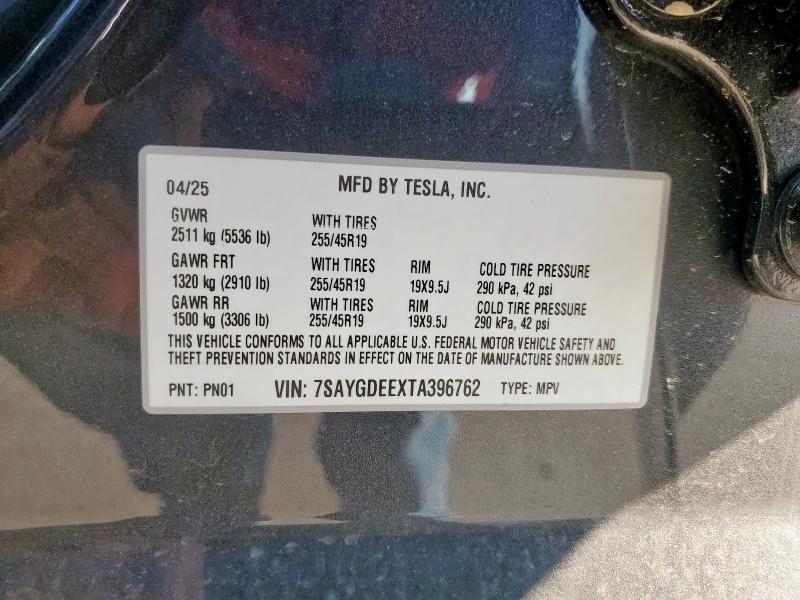 7SAYGDEEXTA396762 - 2026 TESLA MODEL Y CHARCOAL photo 14