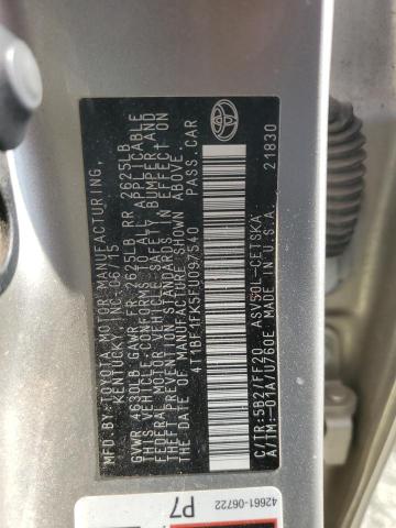 4T1BF1FK5FU097540 - 2015 TOYOTA CAMRY LE GOLD photo 12