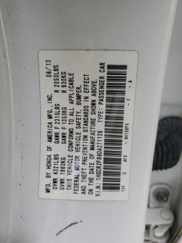1HGCR2F88DA271126 - 2013 HONDA ACCORD EXL WHITE photo 12