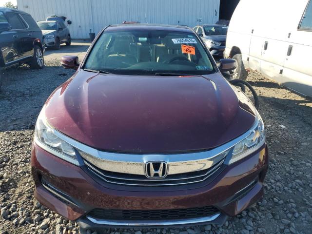 1HGCR2F84HA284106 - 2017 HONDA ACCORD EXL BURGUNDY photo 5
