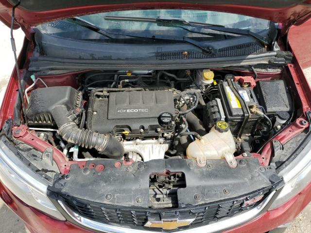 1G1JD6SB5K4112906 - 2019 CHEVROLET SONIC LT MAROON photo 11