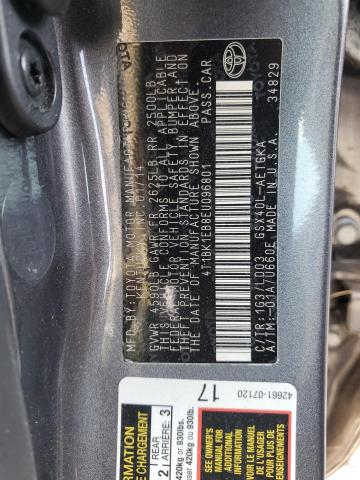 4T1BK1EB8EU096801 - 2014 TOYOTA AVALON BASE Gris photo 13