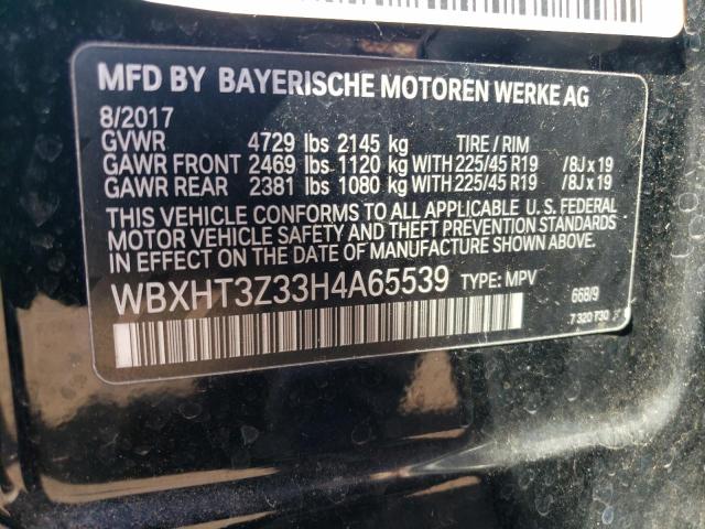 WBXHT3Z33H4A65539 - 2017 BMW X1 XDRIVE28I BLACK photo 13