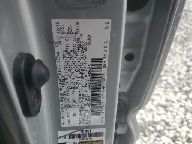5TFJU4GNXBX006884 - 2011 TOYOTA TACOMA DOUBLE CAB PRERUNNER SILVER photo 13