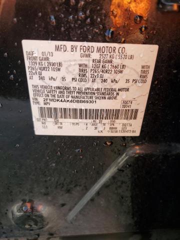 2FMDK4AK8DBB69301 - 2013 FORD EDGE SPORT 黑色 照片 13