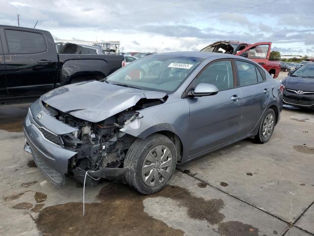 3KPA24AB6KE164689 - 2019 KIA RIO S GRAY photo 1