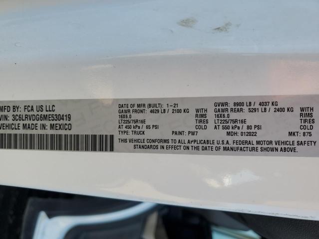 3C6LRVDG6ME530419 - 2021 RAM PROMASTER 2500 HIGH 白色 照片 13