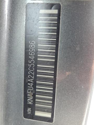 KNAFU4A22C5546986 - 2012 KIA FORTE EX SILVER photo 12