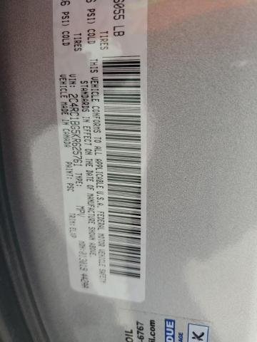 2C4RC1BG5KR625761 - 2019 CHRYSLER PACIFICA TOURING L SILVER photo 14