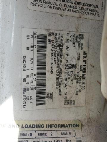 1FMFU18536LA69045 - 2006 FORD EXPEDITION EDDIE BAUER WHITE photo 13