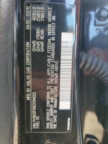 YV1622FS6C2134023 - 2012 VOLVO S60 T5 BLACK photo 12