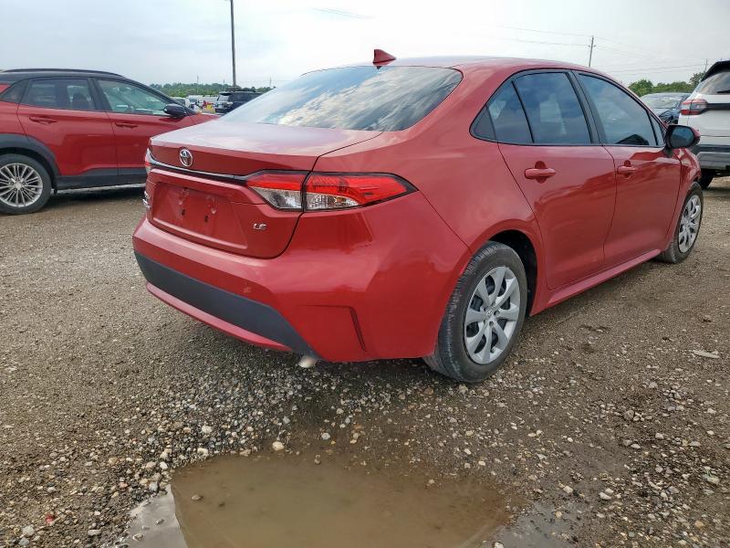 5YFEPMAE8MP215575 - 2021 TOYOTA COROLLA LE RED photo 3