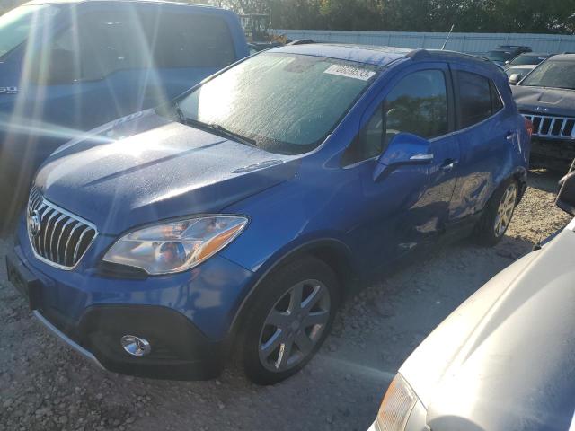 KL4CJGSB5EB627512 - 2014 BUICK ENCORE BLUE photo 1