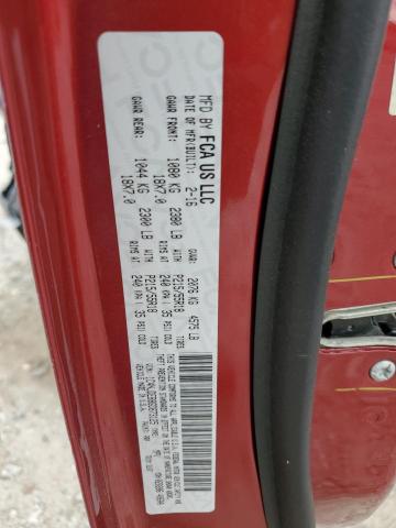 1C4NJDEB8GD673125 - 2016 JEEP COMPASS LATITUDE RED photo 13