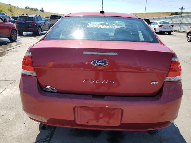 1FAHP3FN8BW104860 - 2011 FORD FOCUS SE RED photo 6