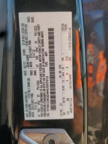 1FMCU9GD4HUD07072 - 2017 FORD ESCAPE SE შავი ფოტო 12