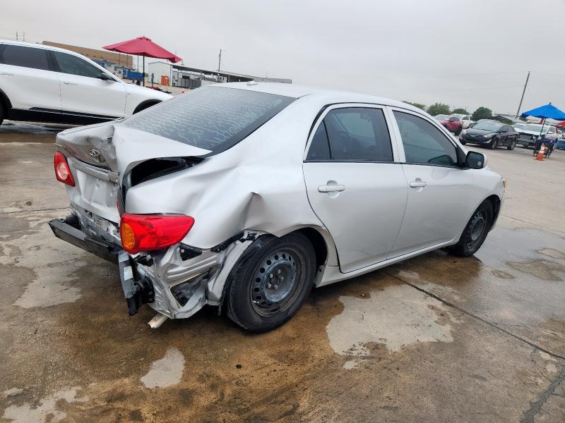 2T1BU4EE5AC484196 - 2010 TOYOTA COROLLA LE BASE SILVER photo 3