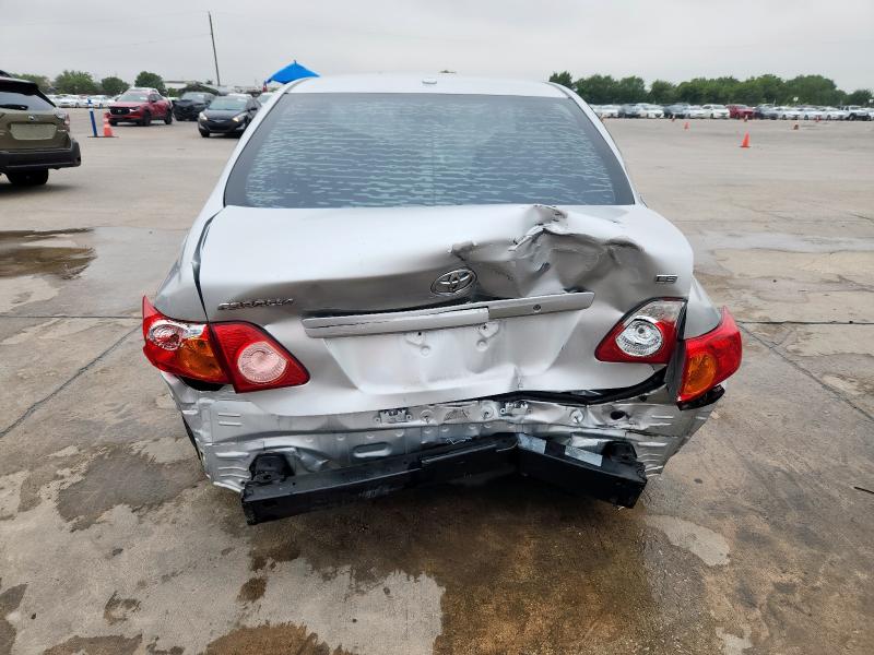 2T1BU4EE5AC484196 - 2010 TOYOTA COROLLA LE BASE SILVER photo 6