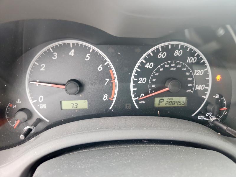 2T1BU4EE5AC484196 - 2010 TOYOTA COROLLA LE BASE SILVER photo 9