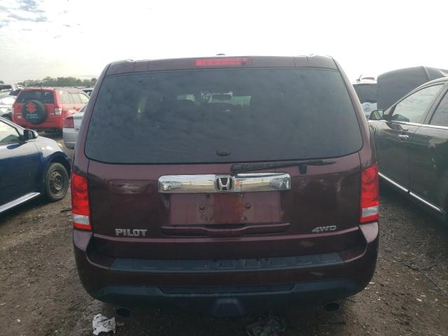 5FNYF4H55CB019495 - 2012 HONDA PILOT EXL BURGUNDY photo 6