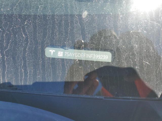 7SAYGDEF1NF399239 - 2022 TESLA MODEL Y WHITE photo 12