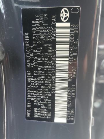 5YFB4MDEXSP236416 - 2025 TOYOTA COROLLA LE Gris foto 12