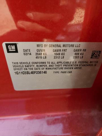 1G11C5SL4EF236146 - 2014 CHEVROLET MALIBU 1LT 红色 照片 13