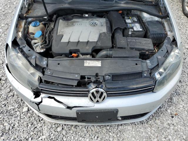 3VWPL7AJXCM676797 - 2012 VOLKSWAGEN JETTA TDI SILVER photo 11
