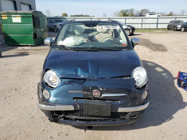 3C3CFFER5FT656698 - 2015 FIAT 500 LOUNGE BLUE photo 5