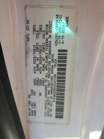 4TASN92N2XZ441198 - 1999 TOYOTA TACOMA XTRACAB PRERUNNER 白色 照片 12