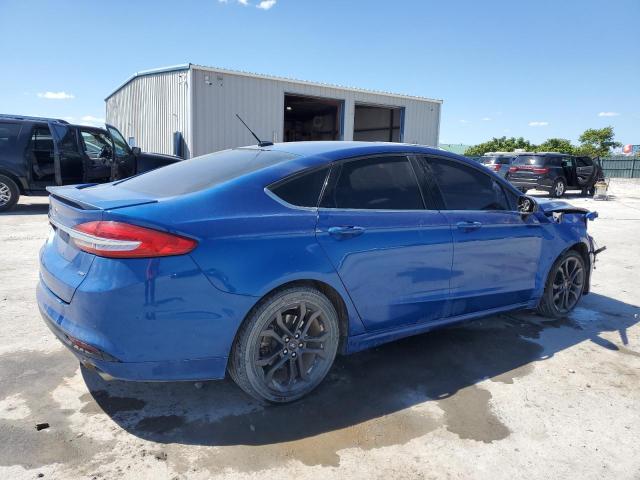 3FA6P0H71JR109212 - 2018 FORD FUSION SE أزرق صورة 3