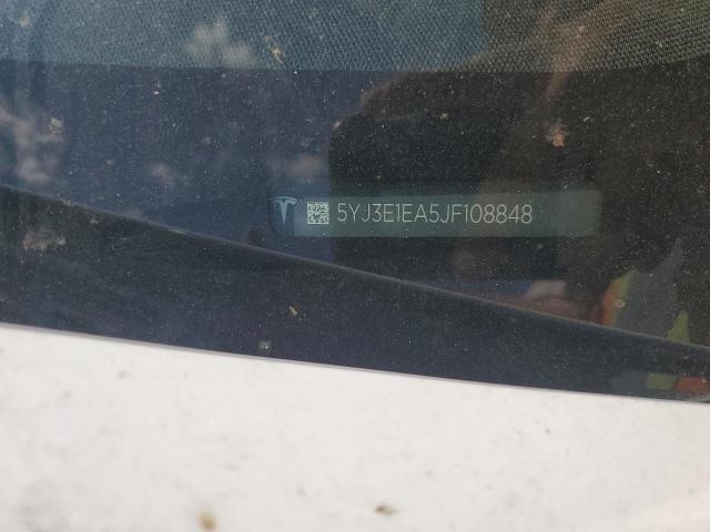 5YJ3E1EA5JF108848 - 2018 TESLA MODEL 3 Білий фото 12