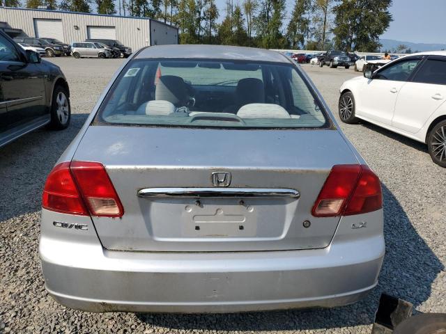 2HGES16541H520189 - 2001 HONDA CIVIC LX SILVER photo 6