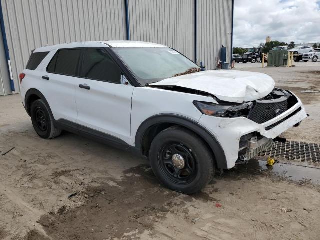 1FM5K8AB1MGA24797 - 2021 FORD EXPLORER POLICE INTERCEPTOR 白色 照片 4