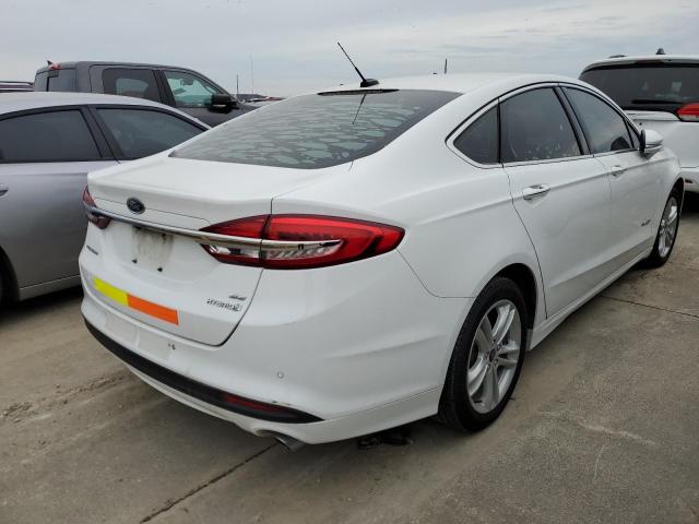 3FA6P0LU1JR129800 - 2018 FORD FUSION SE HYBRID WHITE photo 3