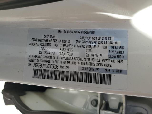 JM3KFBCM1L0853603 - 2020 MAZDA CX-5 TOURING WHITE photo 13