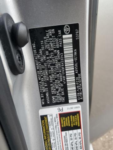 4T4BF1FK8FR453243 - 2015 TOYOTA CAMRY LE SILVER photo 12