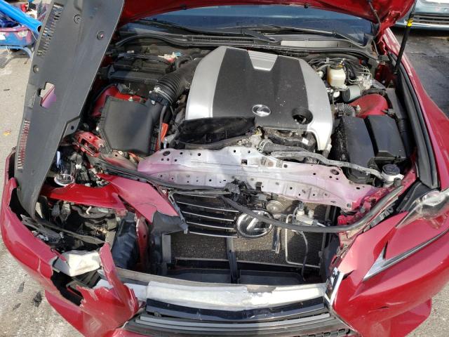 JTHCE1D26E5003610 - 2014 LEXUS IS 350 RED photo 11