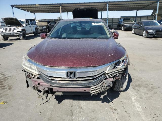 1HGCR2F82GA044101 - 2016 HONDA ACCORD EXL BURGUNDY photo 5