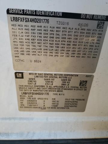 LRBFXFSX4HD201776 - 2017 BUICK ENVISION PREMIUM II Ağ foto 12