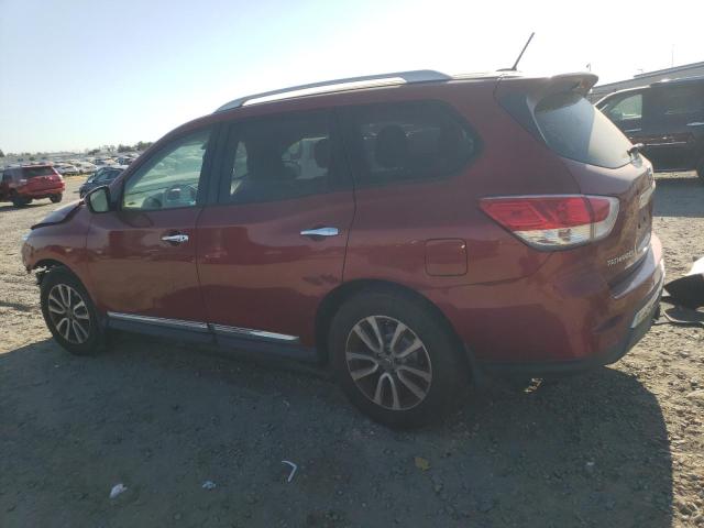 5N1AR2MN2FC633145 - 2015 NISSAN PATHFINDER S RED photo 2