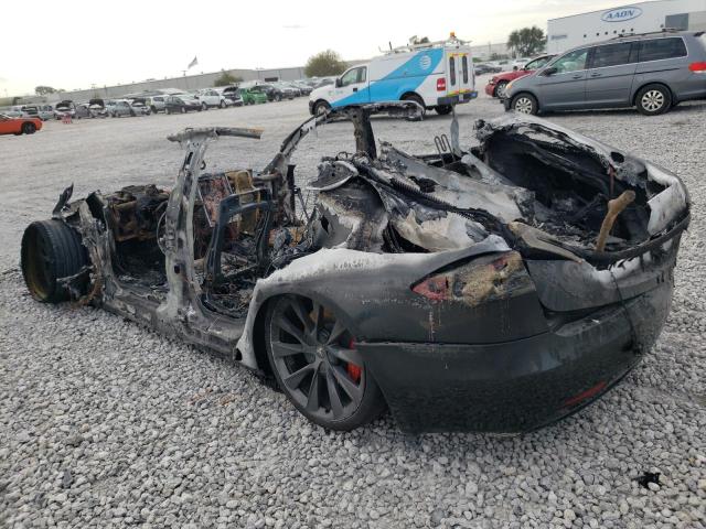5YJSA1E42LF393478 - 2020 TESLA MODEL S Սև լուսանկար 2