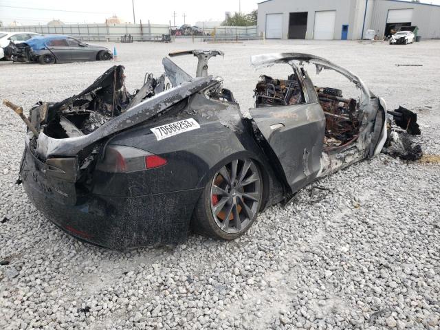 5YJSA1E42LF393478 - 2020 TESLA MODEL S Սև լուսանկար 3